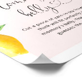 Rosa Zitrone Wie groß ist der Bauch der Mama Poster (Ecke)