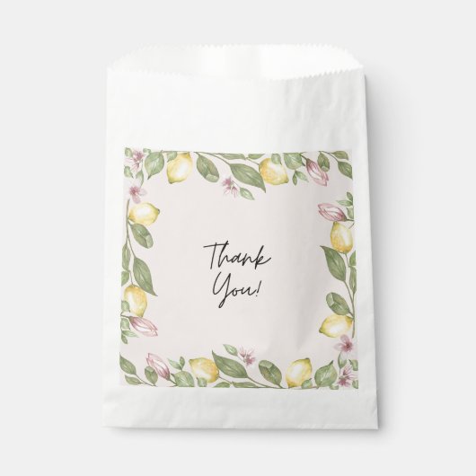 Rosa Zitronen-Geschenktüte Geschenktütchen (Vorderseite)