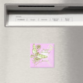 Rosa Zitronen-Limonen-Schmetterling Magnet (In Situ (Geschirrspüler))
