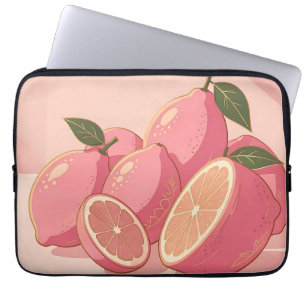 Rosa Zitronen Moderne Weibliche Zitrusfrüchte Laptopschutzhülle