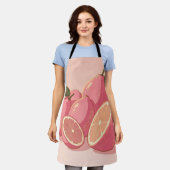 Rosa Zitronen Moderne Weibliche Zitrusfrüchte Schürze (Getragen)