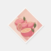 Rosa Zitronen Moderne Weibliche Zitrusfrüchte Serviette (Ecke)