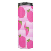 Rosa Zitronen Sommer Früchte Wasserfarben Spaß hel Thermosbecher (Rückseite)