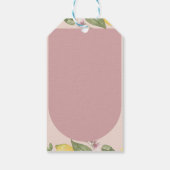 Rosa Zitronengeschenk / Gefallen-Tag Geschenkanhänger (Rückseite)