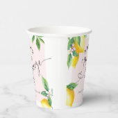 Rosa Zitronenmarmelade Hauptpresse Babydusche Serv Pappbecher (Rechts)