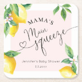 Rosa Zitronenmarmelade Hauptpresse Babydusche Serv Rechteckiger Pappuntersetzer (Vorderseite)