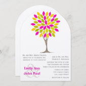 Rosa Zitronenwald Einladung (Vorne/Hinten)