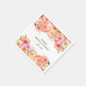 Rosa Zitrusfrüchte Blume Serviette (Ecke)