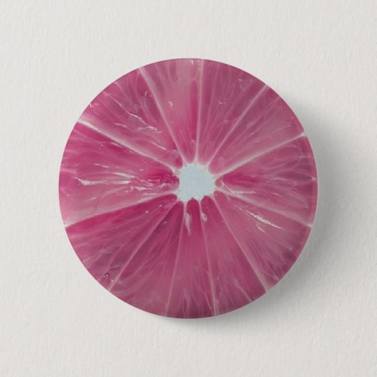 Rosa Zitrusfrüchte Button (Vorderseite)