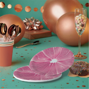 Rosa Zitrusfrüchte Pappteller
