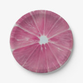 Rosa Zitrusfrüchte Pappteller (Vorderseite)