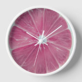 Rosa Zitrusfrüchte Uhr (Vorderseite)