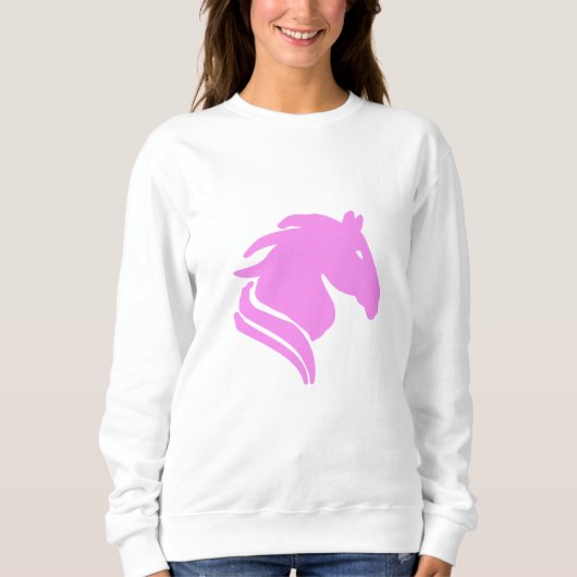 Rosa Zodiac-Pferd-Sweatshirt – Astrologie-Geschenk Sweatshirt (Vorderseite)