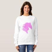 Rosa Zodiac-Pferd-Sweatshirt – Astrologie-Geschenk Sweatshirt (Vorne ganz)