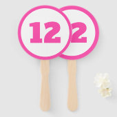 rosa Zollnummer Fächer (Vorne und Hinten)