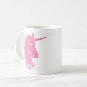Rosa Zombie-Einhorn Kaffeetasse (Vorderseite Links)
