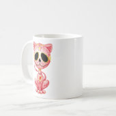 Rosa Zombie-Zuckerkätzchen Kaffeetasse (Vorderseite Links)