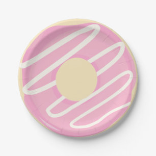 Rosa Zuckerglasur-glasig-glänzender Pappteller