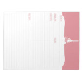 Rosa Zuckerguss Backen Rezept Notepad Notizblock (Vorderseite)