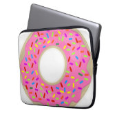 Rosa Zuckerguss-niedlicher Krapfen Laptopschutzhülle (Vorderseite Links)
