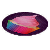 Rosa Zuckerguss-Regenbogen-Vanille-Party-kleiner Schneidebrett (Ecke)