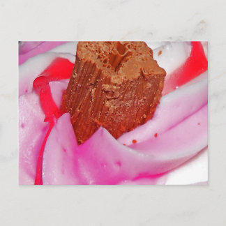 Rosa Zuckerguss und Flake Postkarte