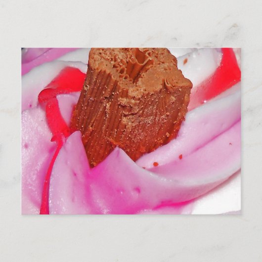 Rosa Zuckerguss und Flake Postkarte (Vorderseite)