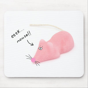 rosa Zuckermaus"eeek Mäuse" Neuheits-Mäusematte Mousepad