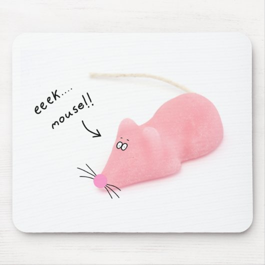 rosa Zuckermaus"eeek Mäuse" Neuheits-Mäusematte Mousepad (Vorne)