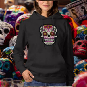 Rosa Zuckerschädel Hoodie