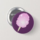 Rosa Zuckerwatte Button (Vorne & Hinten)