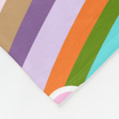 rosa Zuckerwatte-Himmel mit Regenbogen Fleecedecke (Ecke)