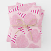 Rosa Zuckerwatte-Muster Geschenkpapier Set (Beispiel)