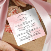 Rosa Zuhause Bakery Hütte gesetzliche Bestandteile Quadratischer Aufkleber