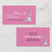 Rosa Zuhause, Reinigungsunternehmen Visitenkarte (Vorne/Hinten)