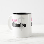 ROSA ZUKÜNFTIGER MILLIONÄR ZWEIFARBIGE TASSE (Vorderseite Links)