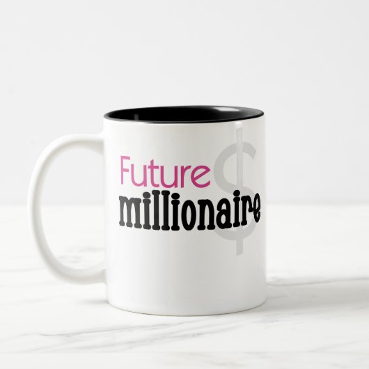 ROSA ZUKÜNFTIGER MILLIONÄR ZWEIFARBIGE TASSE (Links)