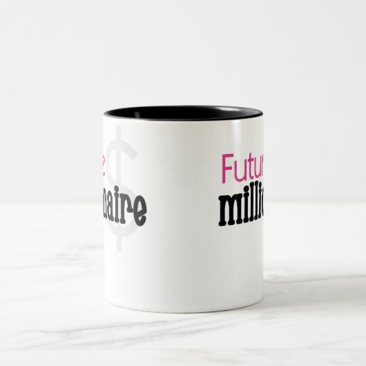 ROSA ZUKÜNFTIGER MILLIONÄR ZWEIFARBIGE TASSE (Mittel)