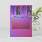 Rosa, zum von LED-Beleuchtung zu grünen Einladung (Stehend Vorderseite)