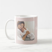 Rosa | Zwei Foto Script glücklich Muttertag Kaffeetasse (Links)