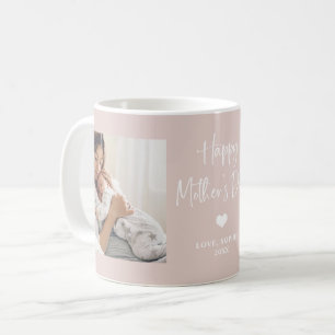 Rosa  Zwei Foto Script Glücklichen Muttertag Kaffeetasse
