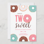 Rosa Zwei süße Einladungen zum Geburtstag (Vorderseite)