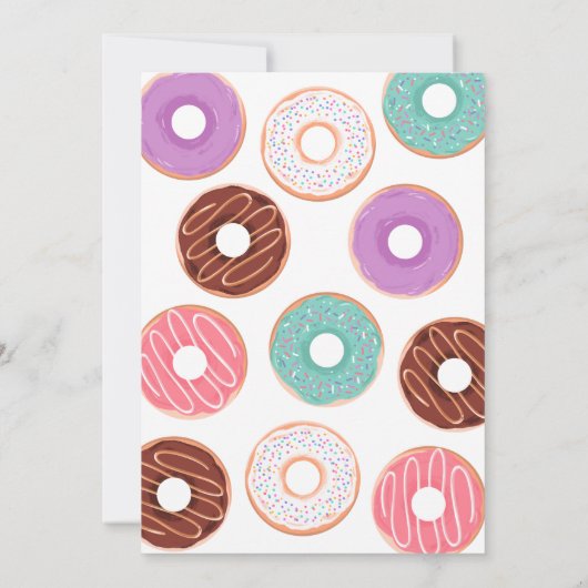 Rosa Zwei süße Einladungen zum Geburtstag (Rückseite)