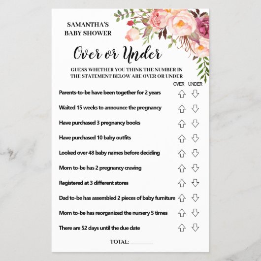 Rosa Zweisprachige Spielkarte für Kinder oder unte Flyer (Vorne)