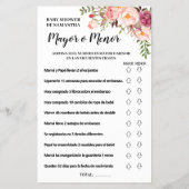 Rosa Zweisprachige Spielkarte für Kinder oder unte Flyer (Hinten)