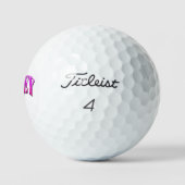 Rosa zweitöniger Ashley-Name, Golfball (Logo)