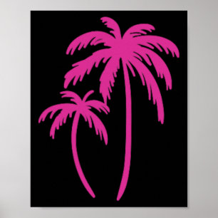 Rosa Zwergpalme Süße Hawaiianischer Sommerurlaub Poster