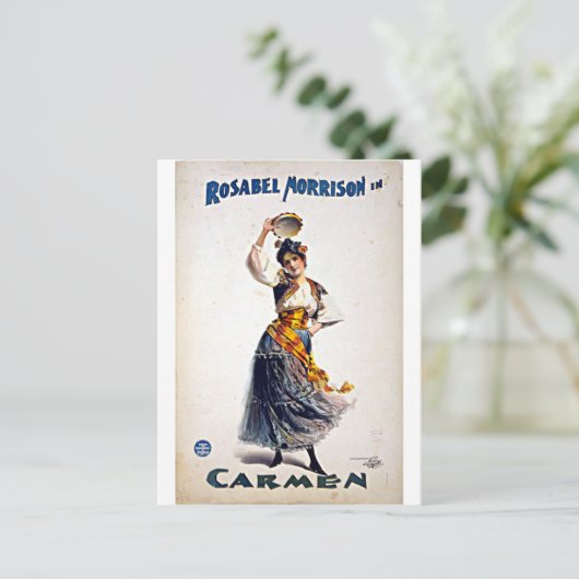 Rosabel Morrison in Carmen Postkarte (Stehend Vorderseite)