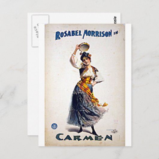 Rosabel Morrison in Carmen Postkarte (Vorne/Hinten)