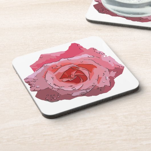 RosaCartoon Getränkeuntersetzer (Linke Seite)